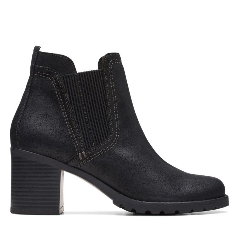 Clarks Womens Leda Up Black Boots (NWT)